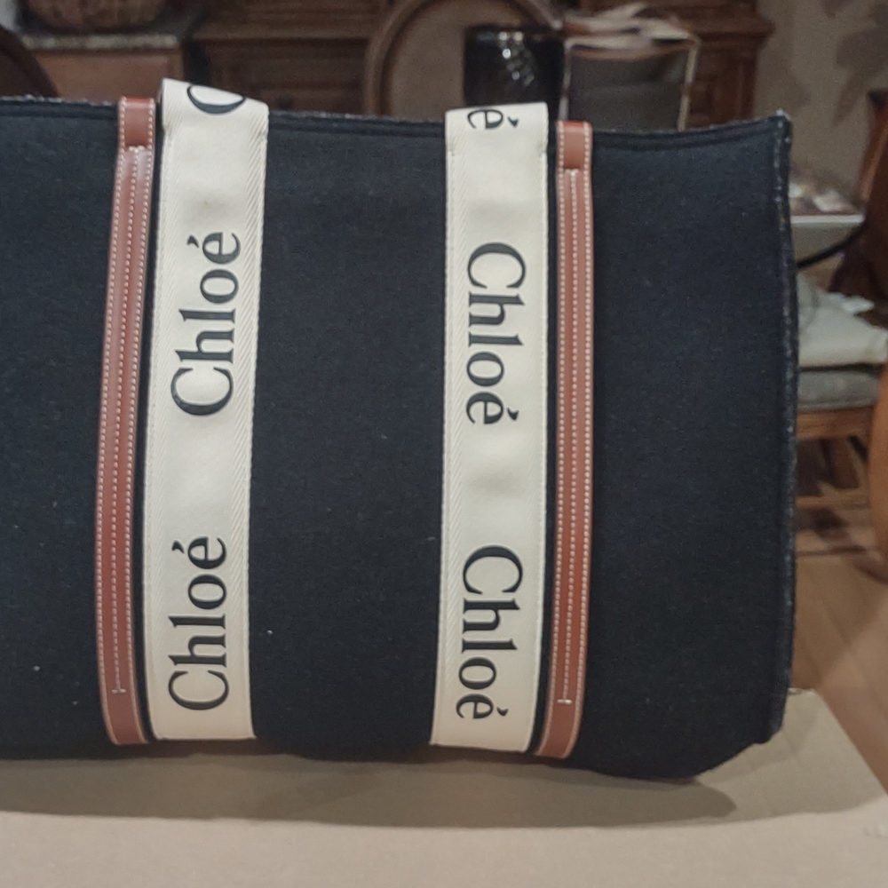 Black and Cream Tote Bag